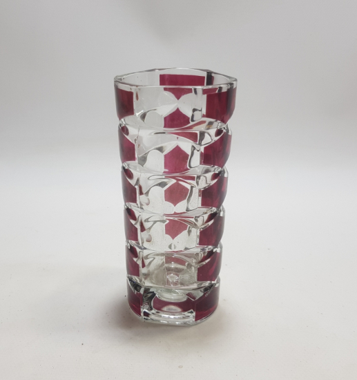 FRANSIZ YAPIMI ÇİFT RENKLİ ANTİKA VAZO