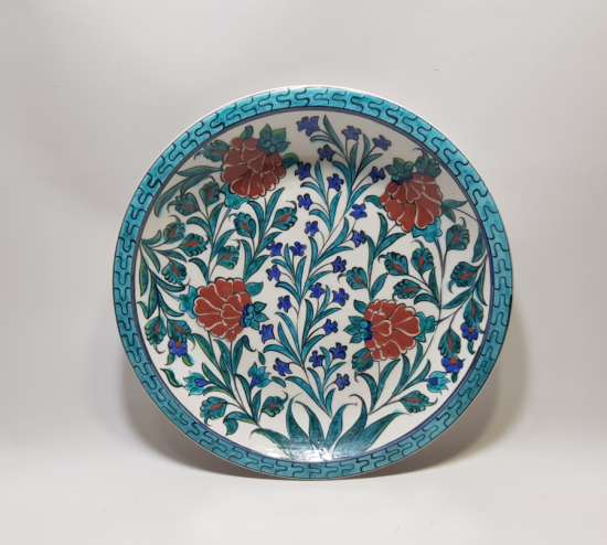 KÜTAHYA İŞİ EL BOYAMA ÖZEL YAPIM BÜYÜK BOY DUVAR TABAĞI