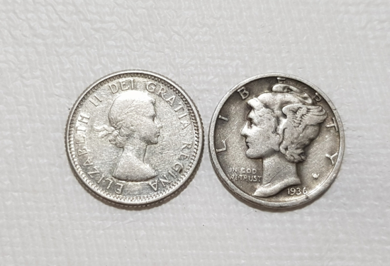 İKİ ADET GÜMÜŞ PARA