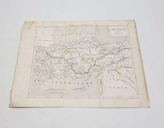 1840'LIYILLAR ANTİK YUNAN DÖNEMİ ANADOLU HARİTASI GRAVÜR