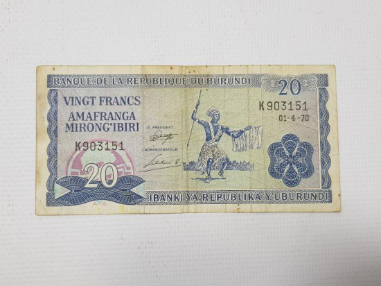 1970 BURUNDİ 20 FRANK