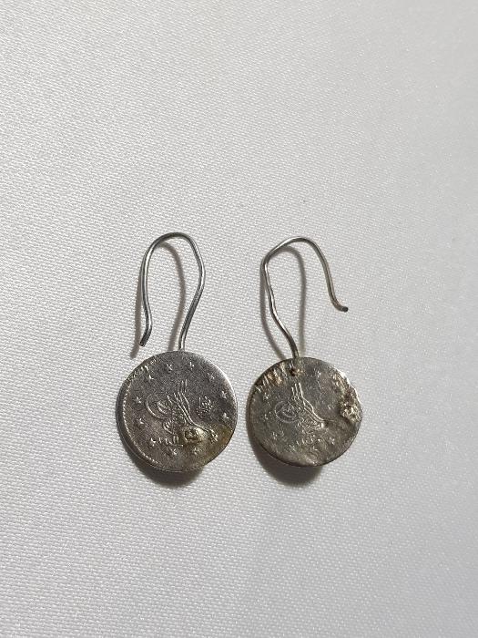 OSMANLI GÜMÜŞ PARALARDAN YAPILMIŞ KÜPE