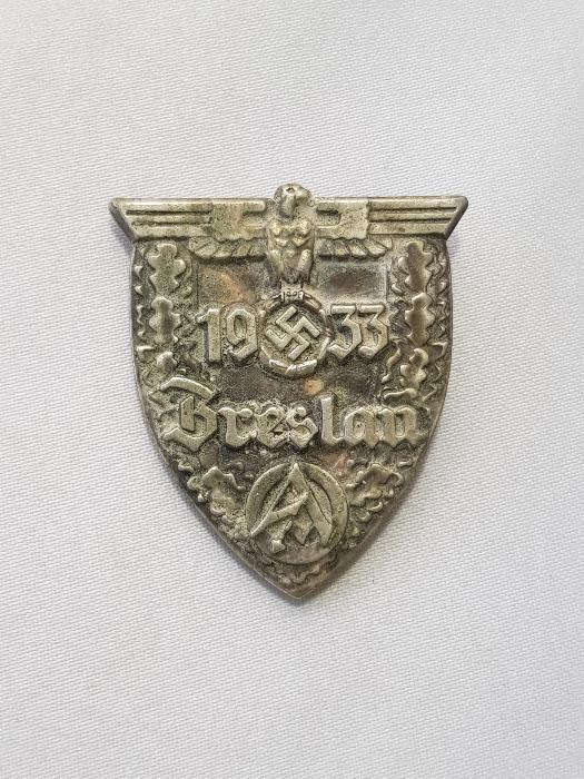 1933 BRESLAU YAZILI ÇOK NADİR ALMAN NAZİ PARTİ ÜYESİ BRÖVESİ