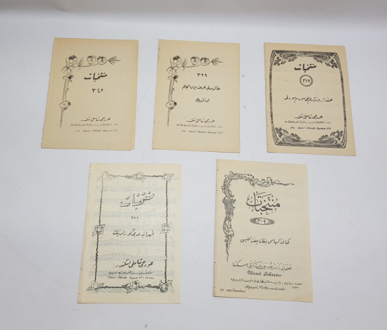 OSMANLI DÖNEMİ 5 ADET NOTA KİTAPÇIĞI