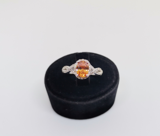 TOPAZ VE PIRLANTA TAŞLI SONSUZLUK MODELİ YÜZÜK