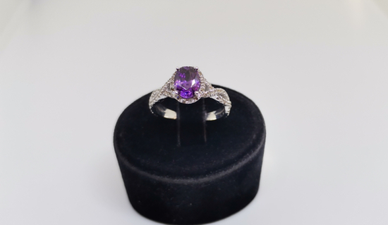 AMETİST VE PIRLANTA TAŞLI SONSULUK MODEL YÜZÜK