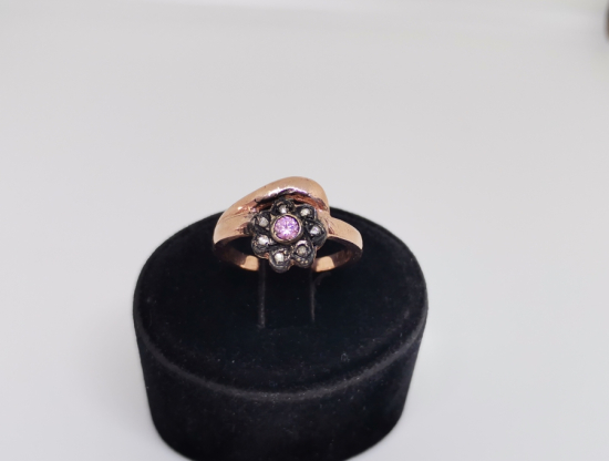 DALLI GÜL MODEL ELMAS YÜZÜK