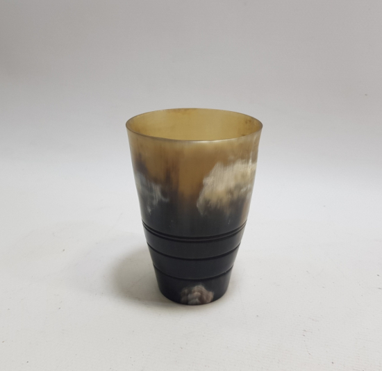 OSMANLI DÖNEMİ EL OYMA BOYNUZDAN MAMUL NADİR SU BARDAĞI