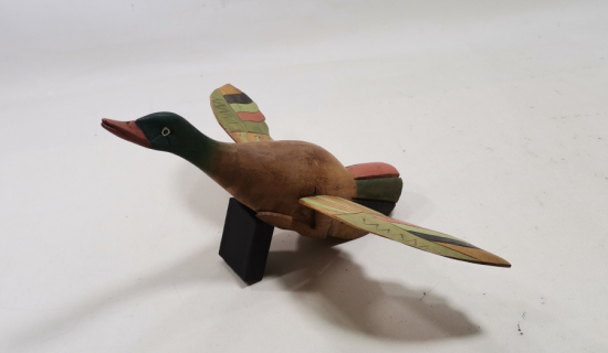 EL YAPIMI ANTİKA OYUNCAK KUŞ FİGÜRÜ