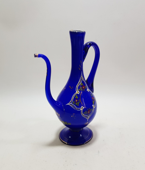 ÜFLEME CAMDAN MAMUL SANATÇI İMZALI EL BOYAMA ÖZEL YAPIM ANTİKA ZEMZEMLİK