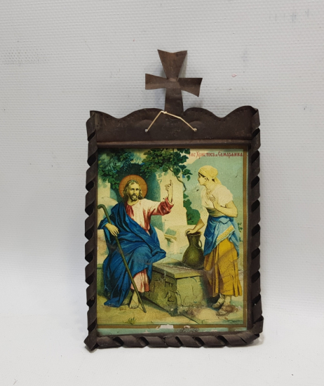 OSMANLI DÖNEMİ RUM İŞİ TENEKE İKONA