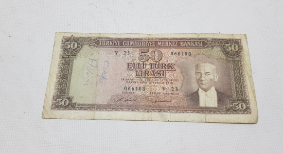5. EMİSYON 50 LİRA KAĞIT PARA