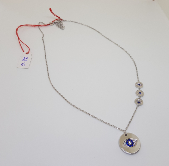 NAZAR BONCUKLU AVRUPA YAPIMI GÜMÜŞ KOLYE