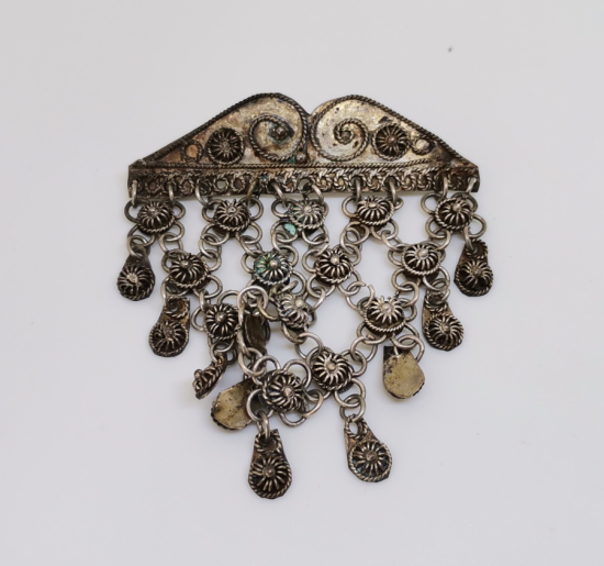 OSMANLI DÖNEMİ EL YAPIMI GÜMÜŞ BROŞ