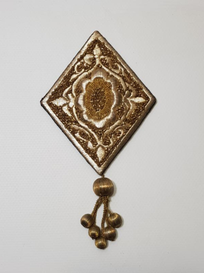 OSMANLI DÖNEMİ ALTIN VE GÜMÜŞ SIRMA İŞLEMELİ ÇOK NADİR GELİN SAÇ SÜSÜ