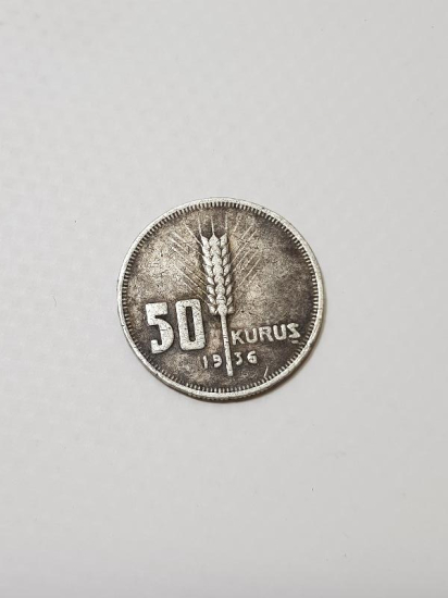 1936 GÜMÜŞ 50 KURUŞ