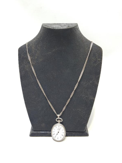 ANTİKA GÜMÜŞ KOLYE SAAT