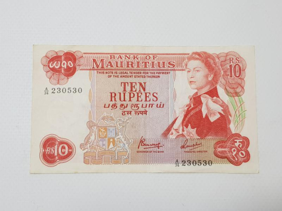MAURITIUS 10 RUPEES ÇOK NADİR KAĞĞIT PARA
