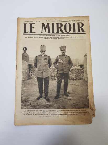 1. DÜNYA SAVAŞI 1916 TARİHLİ LE MİROİR DERGİSİ