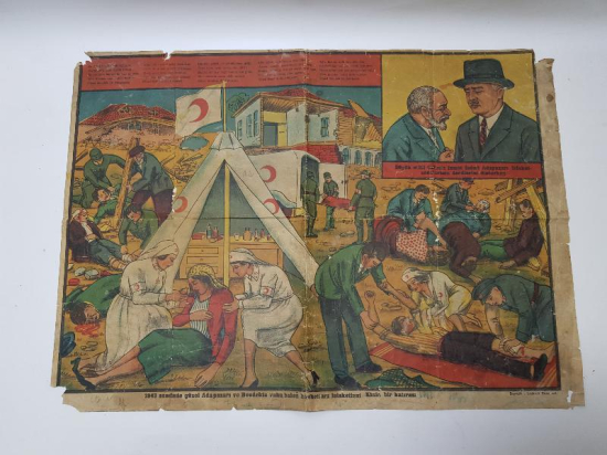 1943 SAKARYA DEPREMİ KIZILAY AFİŞİ - ÇOK NADİR