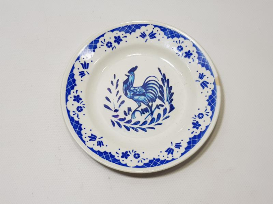 OSMANLI DÖNEMİ HOROZLU PORSELEN TABAK