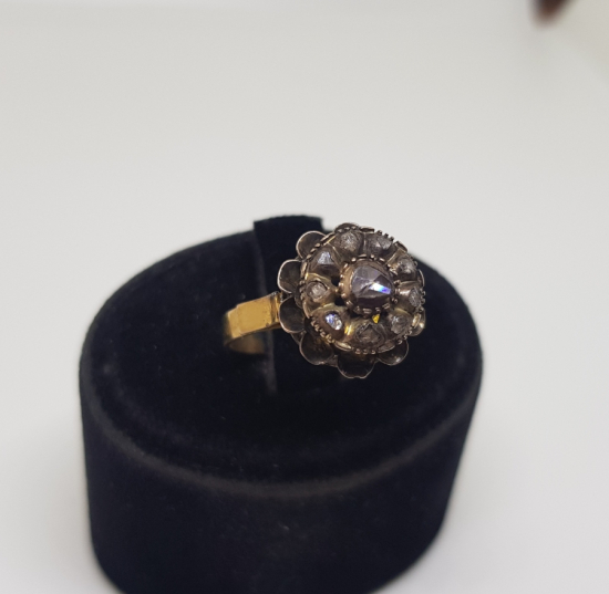 OSMANLI DÖNEMİ GÜL MODELİ ALTIN YÜZÜK