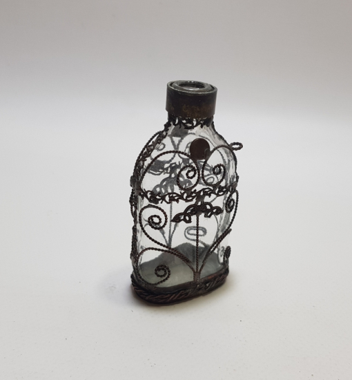 METAL GEÇME İŞÇİLİKLİ OSMANLI DÖNEMİ NADİR KOKU - PARFÜM ŞİŞESİ