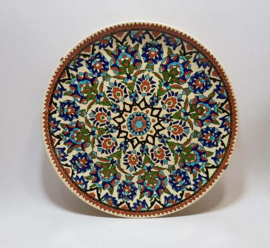 NADİR RENKTE EL BOYAMA İZNİK ÇİNİ DUVAR TABAĞI