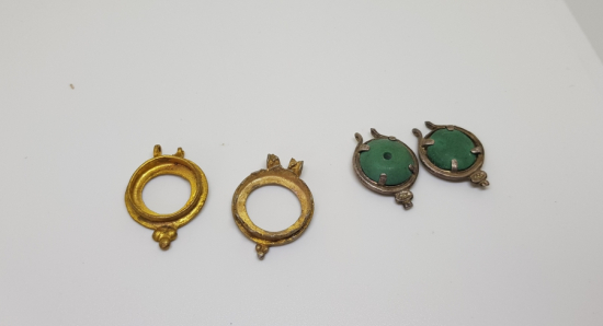 ANTİKA GÜMÜŞ VE ALTIN KAPLAMA KOLYE PARÇALARI