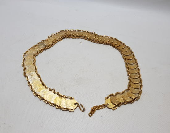 ALTIN KAPLAMA ANTİKA GELİN KEMERİ