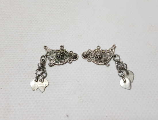 OSMANLI DÖNEMİ GÜHERZE İŞÇİLİKLİ ÇOK NADİR GÜMÜŞ CEPKEN DÜĞMESİ