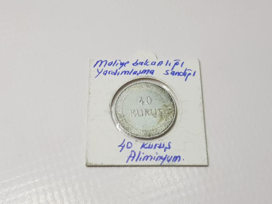 MALİYE BAKANLIĞI YARDIMLAŞMA SANDIĞI 40 KURUŞ NADİR JETON
