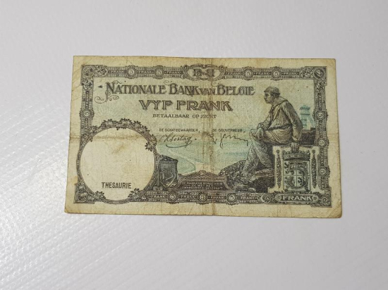 1938 BELÇİKA 5 FRANK