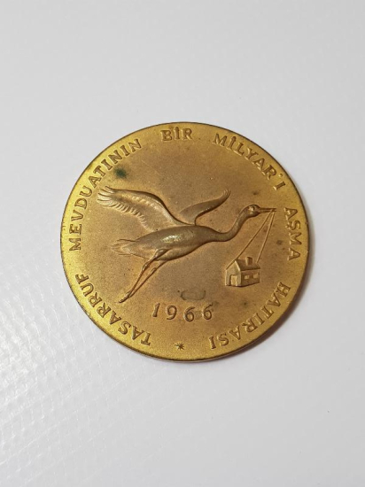 1966 YAPI VE KREDİ BANKASI DEV BOY NADİR MADALYON