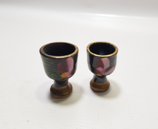 ÜZERİ EL BOYAMA İŞÇİLİKLİ OSMANLI DÖNEMİ İKİ ADET TOPRAK ZEMZEMLİK