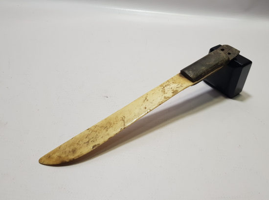 OSMANLI DÖNEMİ ÇOK NADİR TEKKE İŞİ KEMİK VE BOYNUZDAN ÇOCUK DİLİ ÇÖZME BIÇAĞI