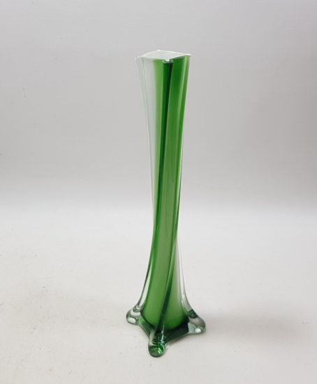 ÇİFT RENKLİ BURGULU FORMLU MURANO CAM LALEDAN