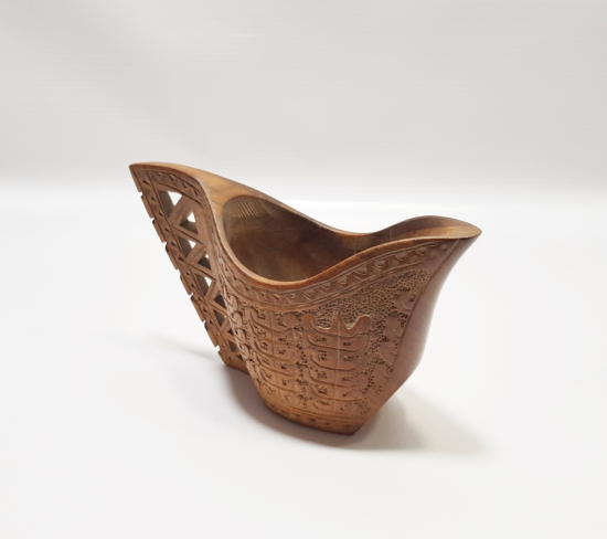 OSMANLI DÖNEMİ EL OYMA İŞÇİLİKLİ ÇOK NADİR AHŞAP KAHVE ÖLÇEĞİ