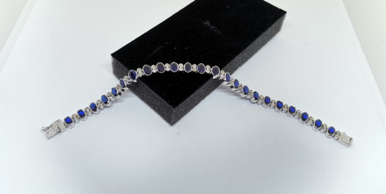 SAFİR VE PIRLANTA TAŞLI BİLEKLİK