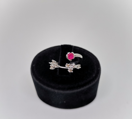 YAKUT VE PIRLANTA TAŞLI ŞIMARIK MODEL YÜZÜK