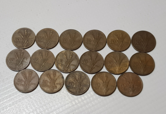 1958-1974 ARASI FULL SERİ 10 KURUŞ LOTU