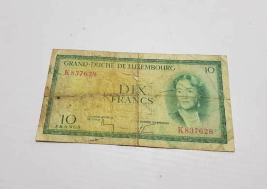 LÜKSEMBURG 10 FRANK KAĞIT PARA