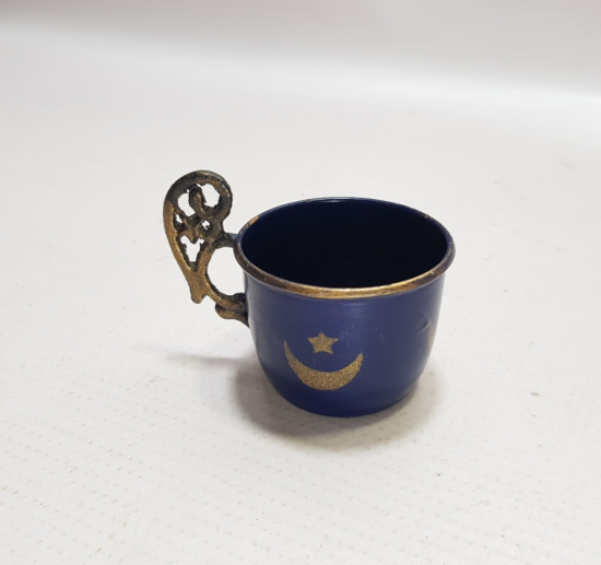 OSMANLI DÖNEMİ AY YILDIZLI EMAYE FİNCAN