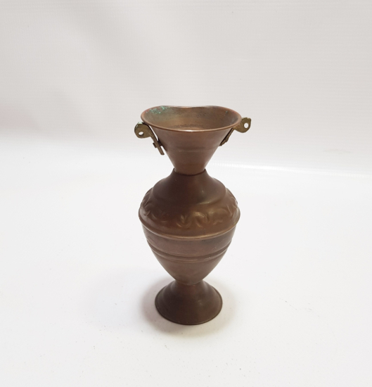 KABARTMA İŞÇİLİKLİ ANTİKA BAKIR VAZO