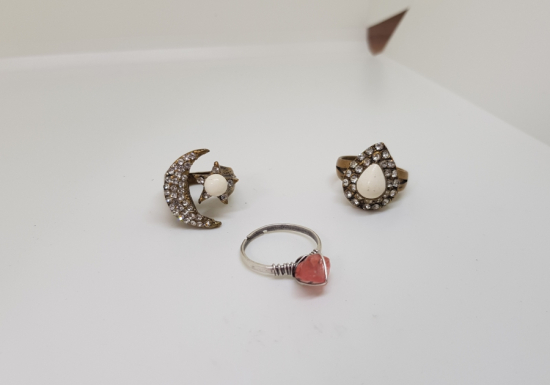 LÜLE TAŞLI 3 ADET BİJUTERİ YÜZÜK