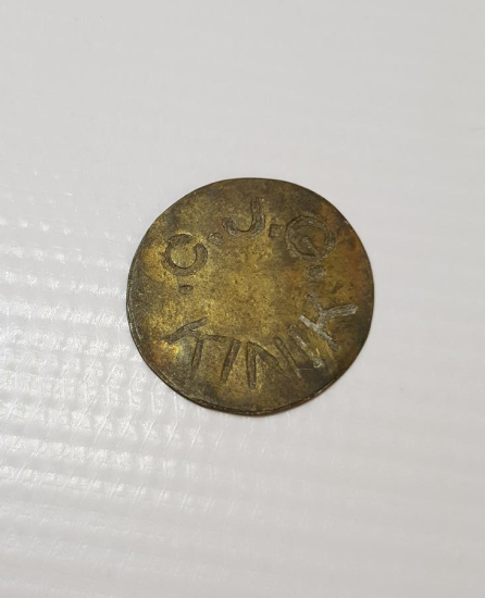 KINIK C.J.G. YAZILI ÇOK NADİR JETON