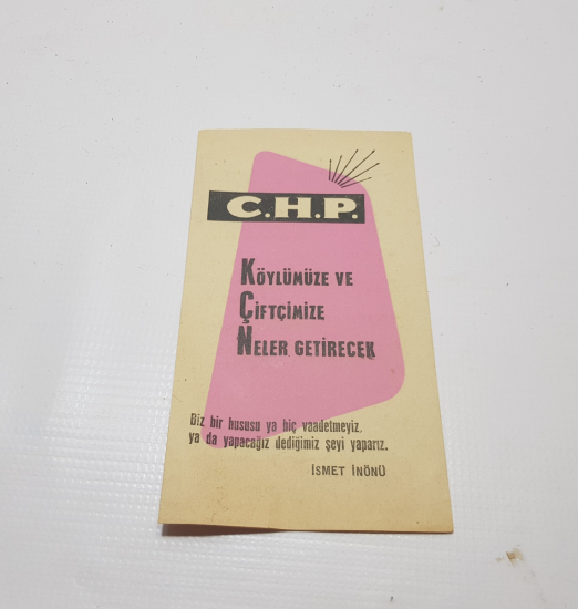1950LERDEN ÇOK NADİR CHP EL BROŞÜRÜ