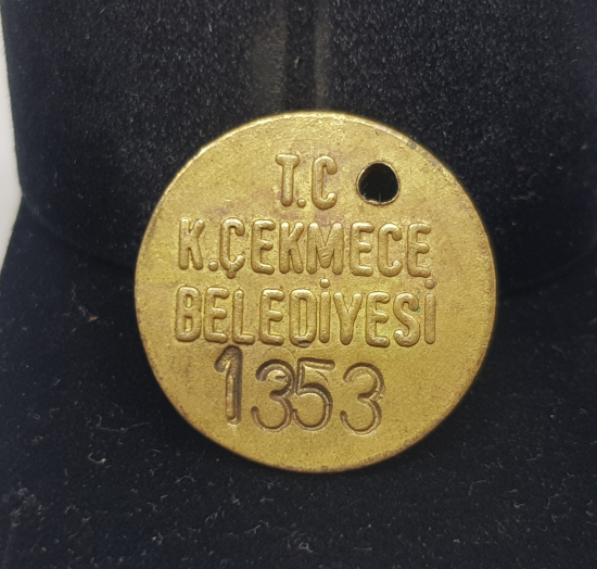 KÜÇÜKÇEKMECE BELEDİYESİ ÜZERİ SERİ NUMARALI NADİR ASKI JETONU