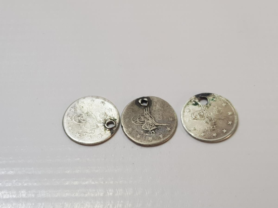 SULTAN ABDÜLHAMİD DÖNEMİ 3 ADET GÜMÜŞ 2 KURUŞ