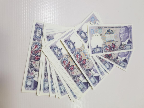 7. EMİSYON 1000 LİRA KAĞIT PARA LOTU